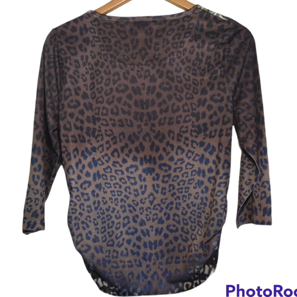 Chico's Leopard Rhinestone Top Size 0 - Picture 2 of 8